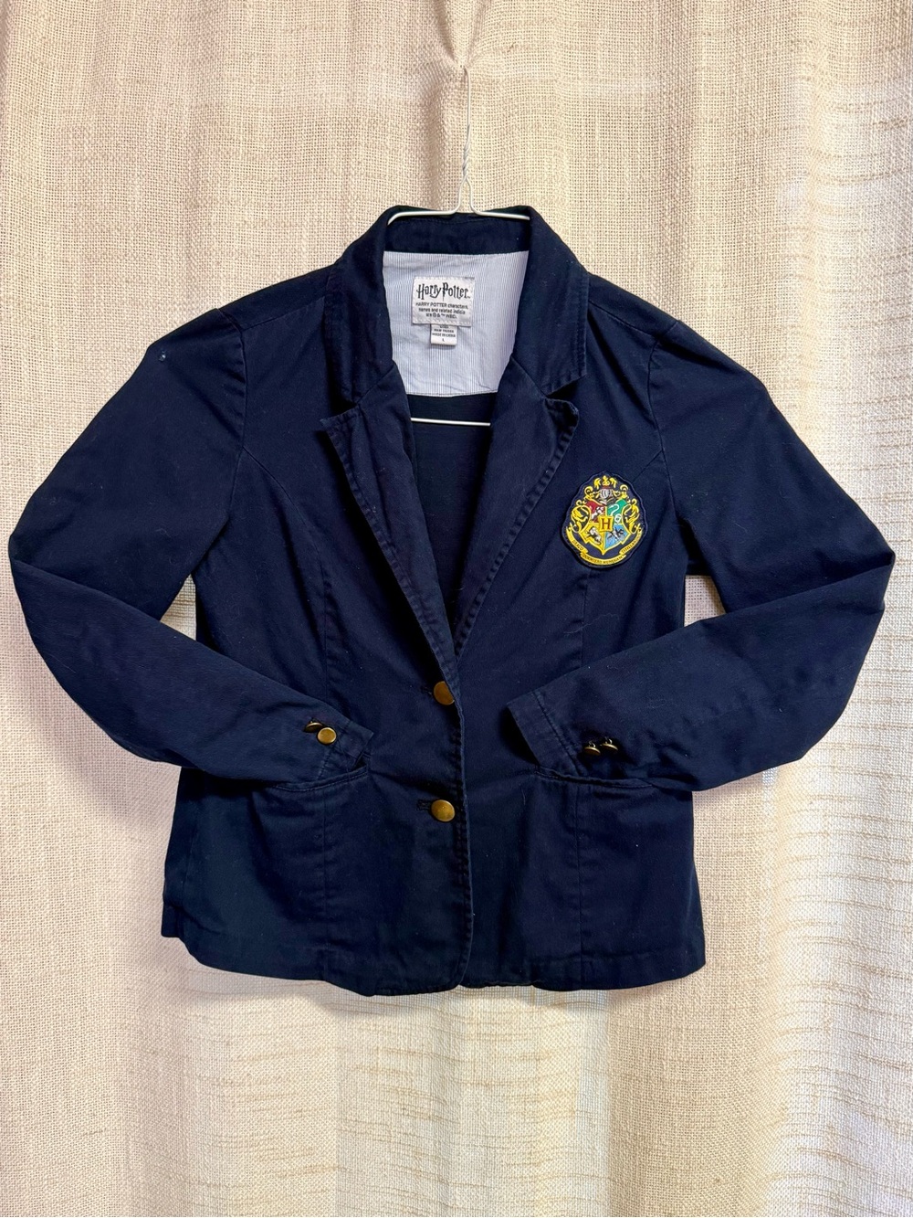 Warner Bros. Navy Blue Hogwarts Crest Kids Blazer